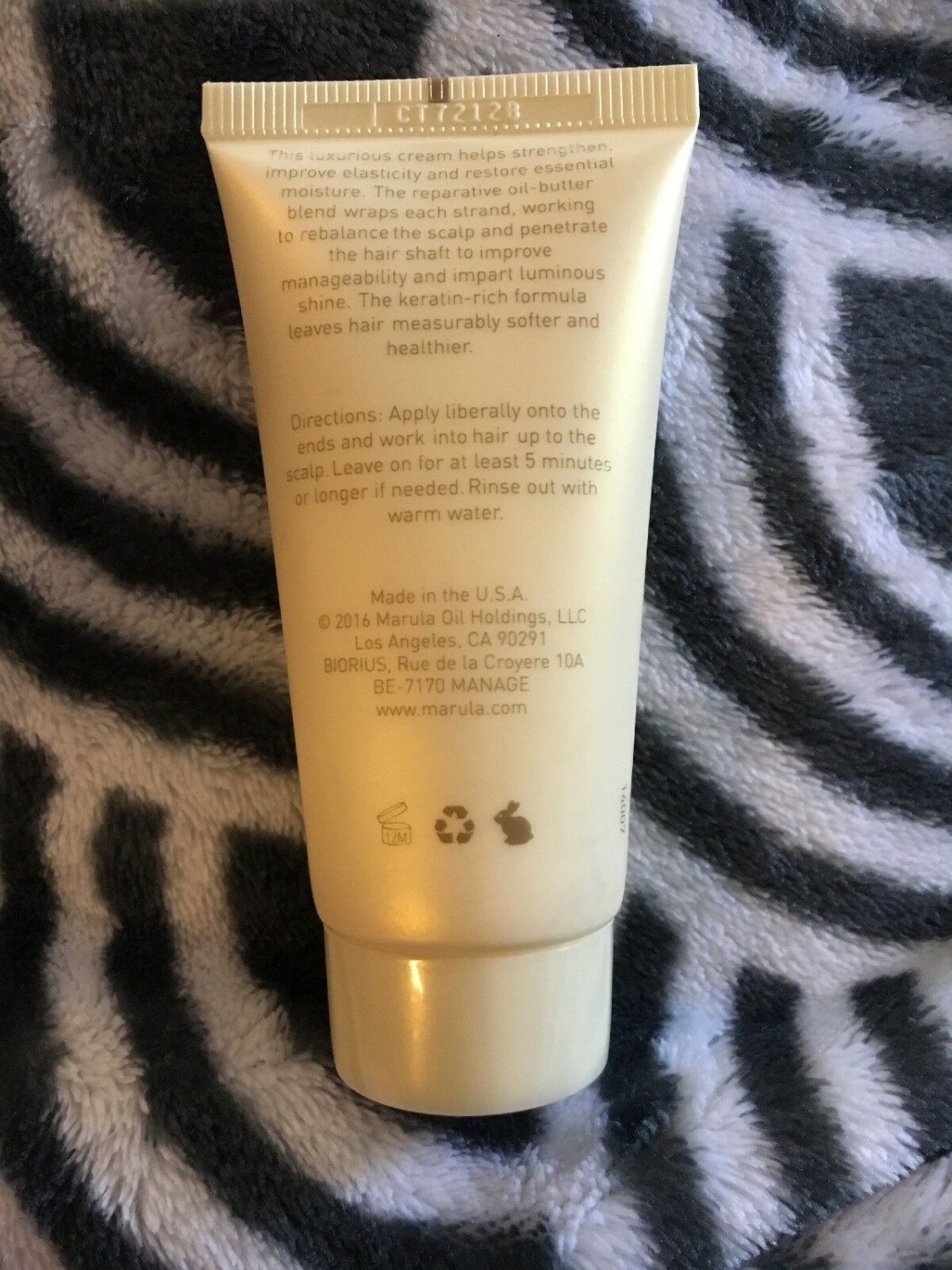 Marula Deep Moisture Hair Mask Travel size 1 oz