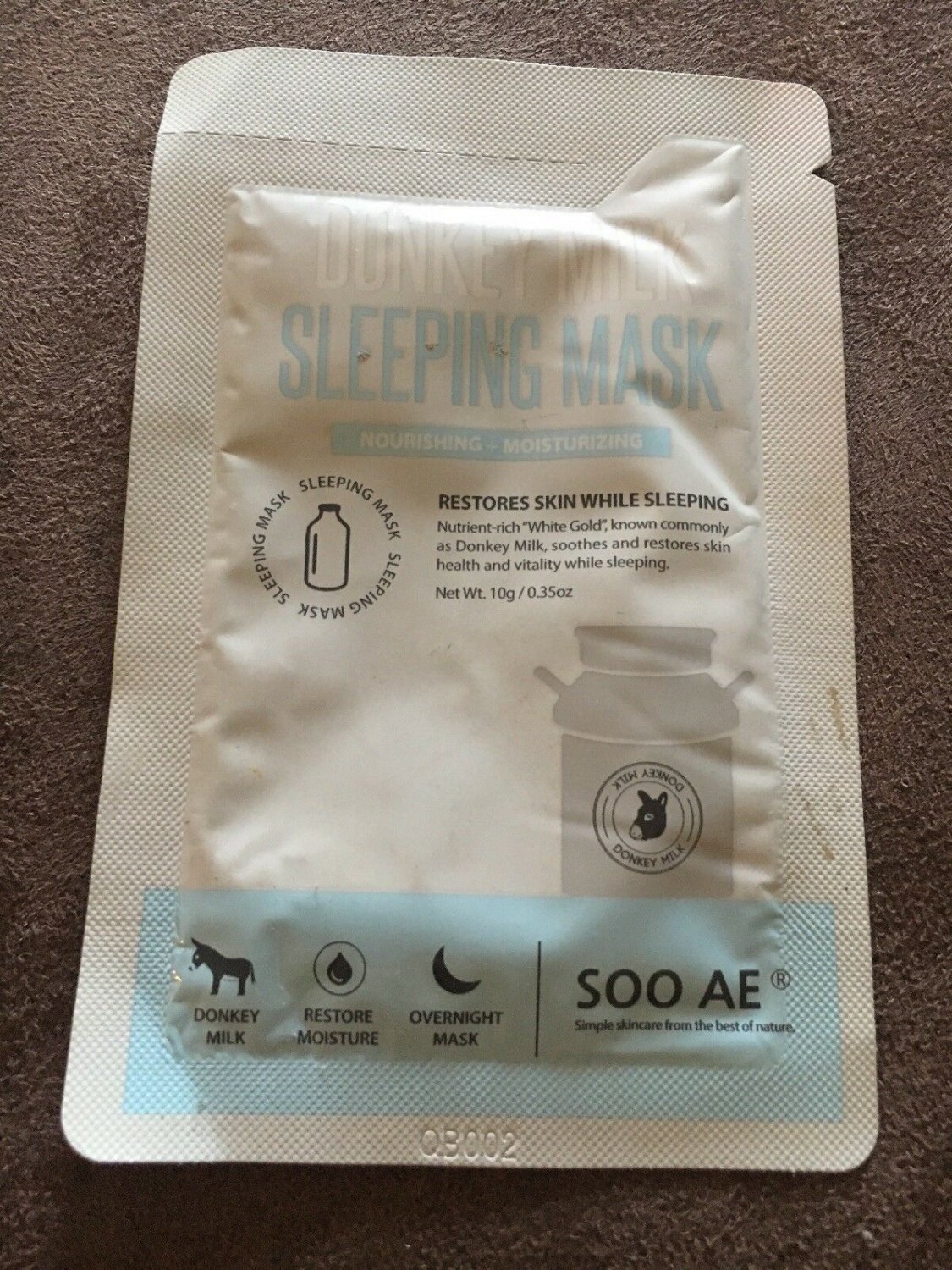 Soo Ae Donkey Milk Sleeping Mask .35 oz/10 ml Sealed