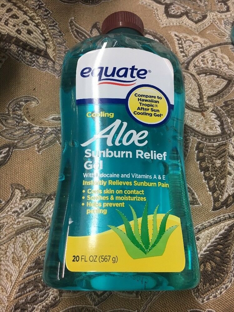 Equate Sunburn Relief Analgesic Gel w/ Lidocaine, Cool Aloe Vera & Vit