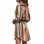 2019 Long Sleeve Shirt Summer Boho Chiffon Beach Dresses Women A-Line Mini Dress Vestidos