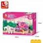 Sluban Horse Vehicle Building Block Dream Princess Royal Carriage Wagon 3D Model