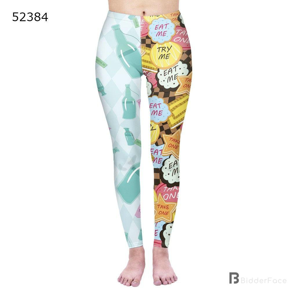 Legging Pink Tropics Printing With Multicolor Pattern