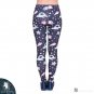 Design Women Legging Unicorns Navy Printing Leggings Fashion