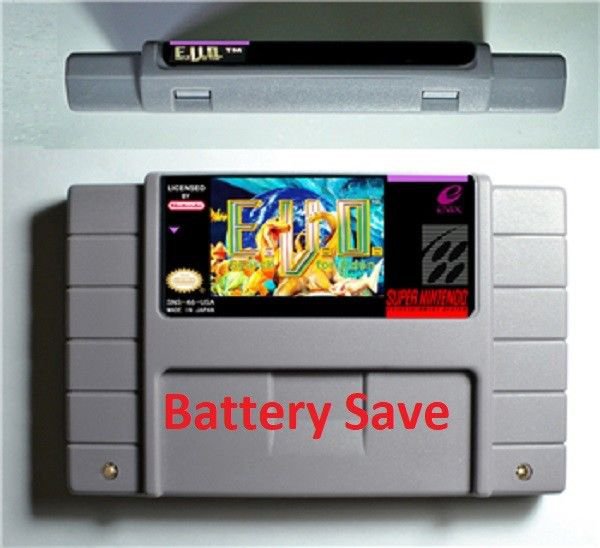 E.V.O EVO The Search for Eden (SNES , 1993) NTSC Super Nintendo Cartridge Card