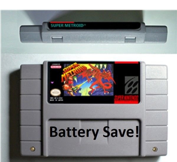 Vintage Super Metroid Nintendo SNES Game Cartridge USA Version Battery Save New