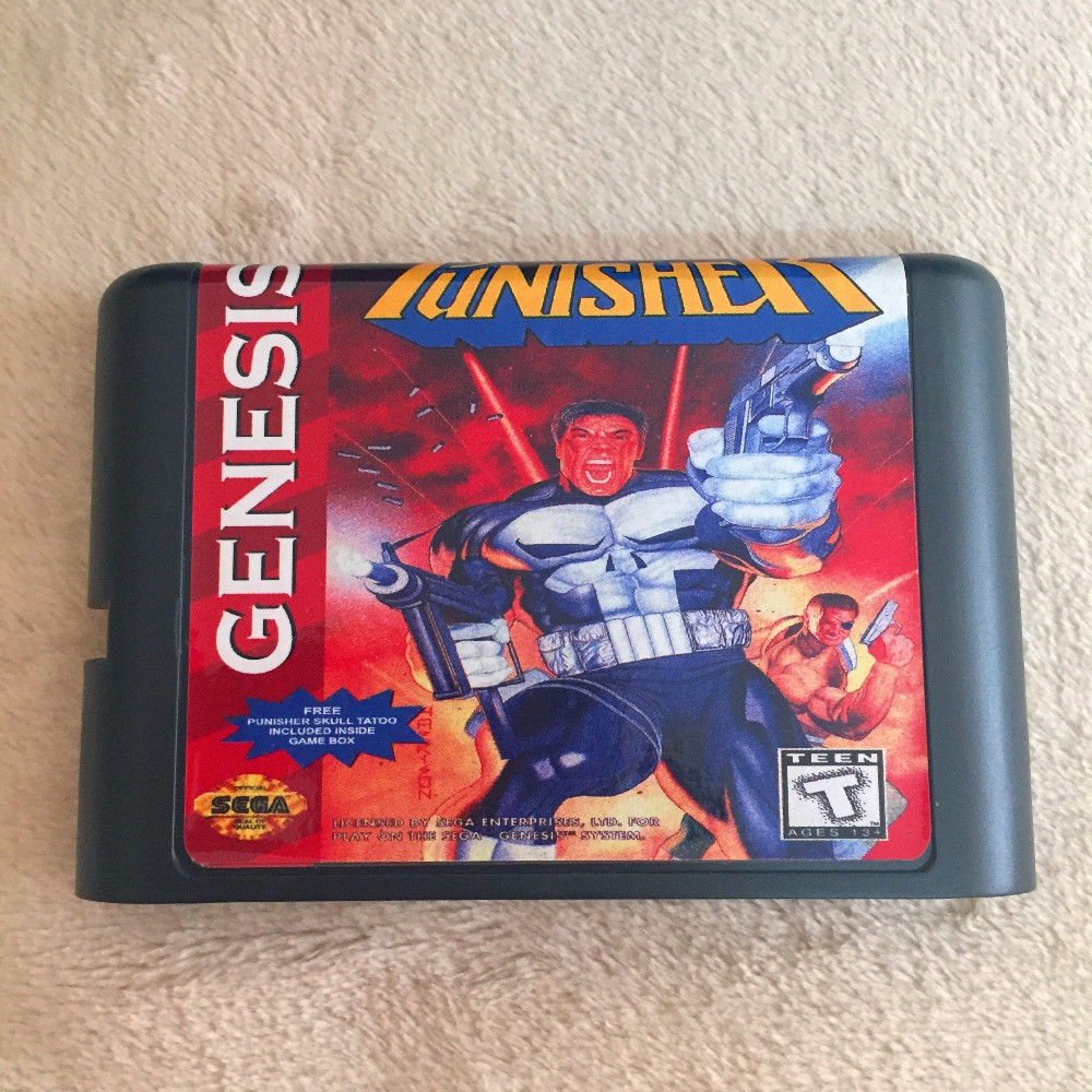 The Punisher MD Game Cartridge Card Sega Mega Drive For Genesis System PAL NTSC