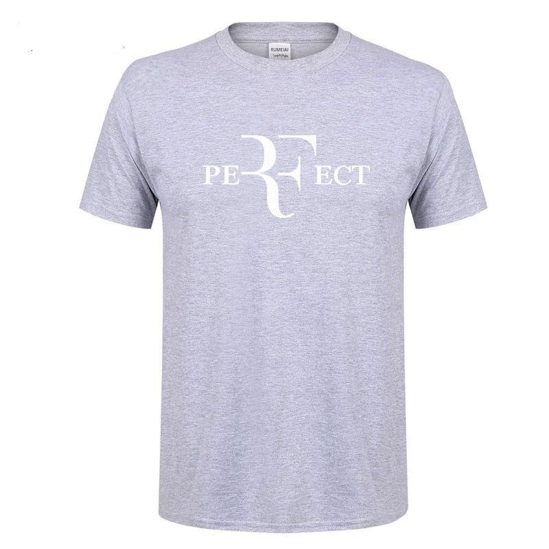 Roger Federer RF T Shirts Cotton O Neck Short Sleeves Casual Top Shirt ...