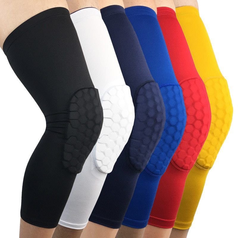 Circulating Breathable Lycra Fabric Basketball Knee Pads Brace Leg Sleeve Calf
