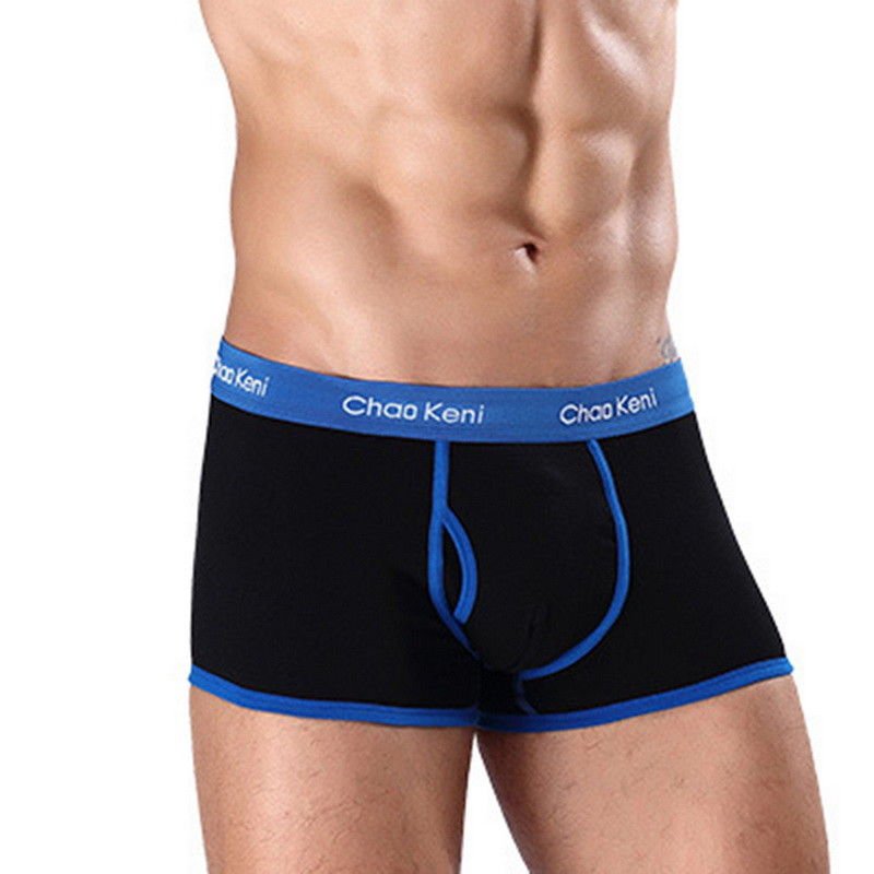 Sexy Men Boxer Underwear Casual Soft Breathable Patchwork Panties Flat Briefs