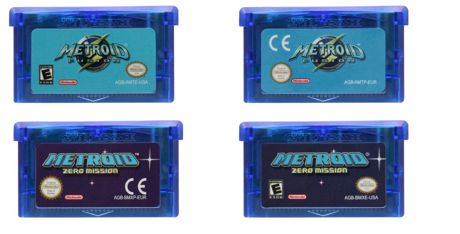 Metroid Fusion /Zero Mission Gameboy Advance (GBA) Cartridge Card EUR/US Version
