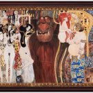 Ceramic painting based on the work of Gustav Klimt «Beethoven Frieze»