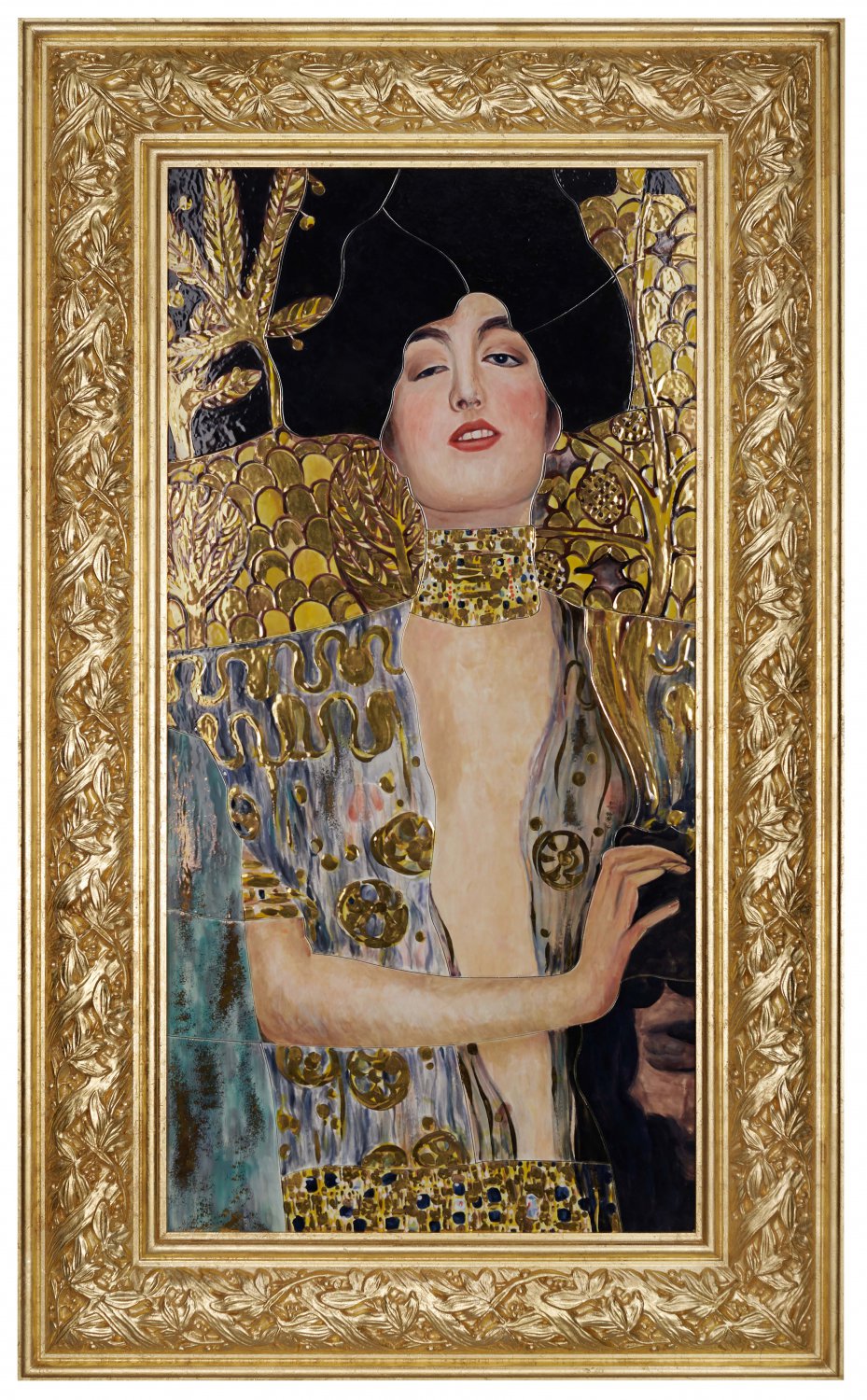 Ceramic painting based on the work of Gustav Klimt &Acirc;&laquo;Judith with the heard of Holofernes&Acirc;&raquo;