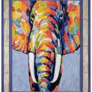 Ceramic painting based on the work of unknown artist «Elephant»