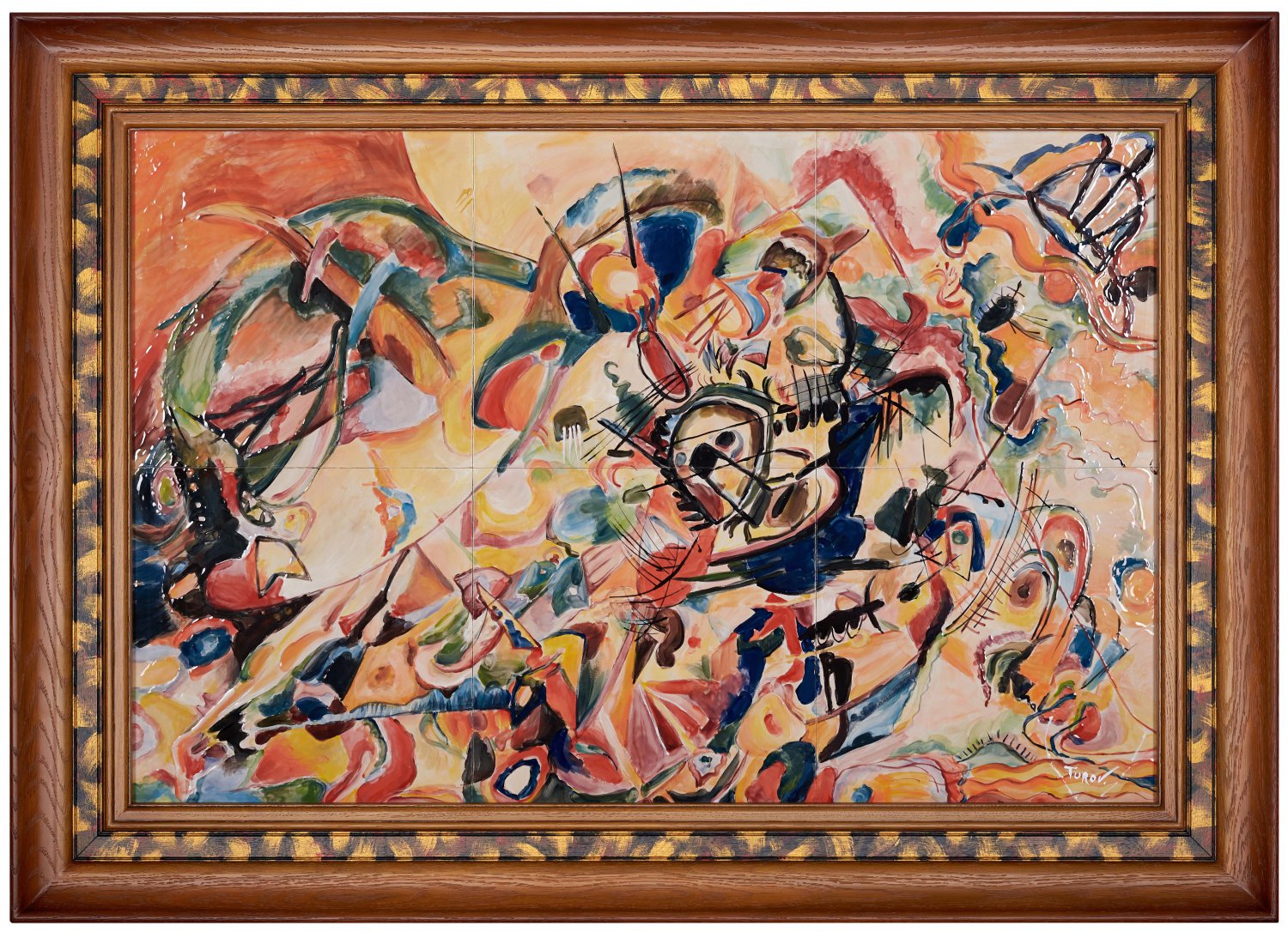 Ceramic painting based on the work of Wassily Kandinsky &Acirc;&laquo;Composition VII&Acirc;&raquo;