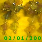  Silver w/Beads n Petals, Flower Clip On Earrings