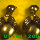 Gold Bug Clip On Earrings