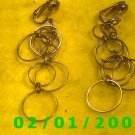 Gold w/Circles Clip On Earrings