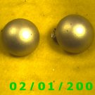 Silver Buttons Clip On Earrings