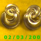 Silver Knots  Pierced Earrings