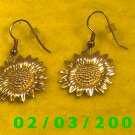 Gold Flower  Pierced Earrings