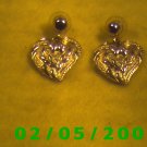 Gold Heart Pierced Earrings