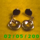 Gold Button n Hole Pierced Earrings