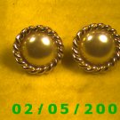 Gold n Pearl Pierced Earrings