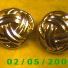 Gold Knots Pierced Earrings
