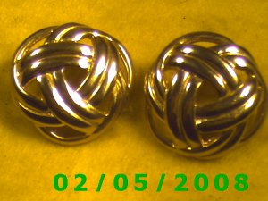 Gold Knots Pierced Earrings