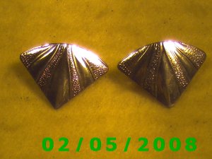 Gold Triangles Pierced Earrings