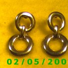 Gold Circles Pierced Earrings