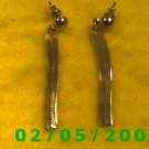 Gold Bead n Tassel Pierced Earrings