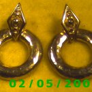 Gold Circles Pierced Earrings