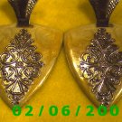 Silver n Painted Triangles Pierced Earrings