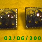Crystal Beaded Squares Pierced Earrings