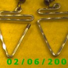 Silver Triangles Pierced Earrings (061)