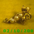 Floral Gold n Pearls Hat Pin