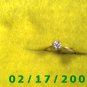Ring Solid Gold, 10kt w/6 genuine diamonds    size 7 (F005)
