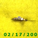 Ring Solid Gold, 10kt  w/genuine diamond   size 8 (F009)