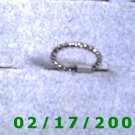 Silver Ring size 1 twisted rope design