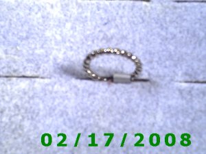 Silver Ring size 1 twisted rope design