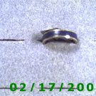 .925 Silver Ring w/blue inlay