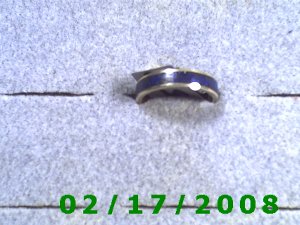 .925 Silver Ring w/blue inlay