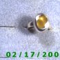 Silver Ring size 6 w/gold inlayed stone
