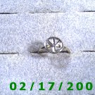 Silver Ring Hippi Peace Size 5