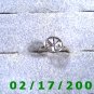 Silver Ring Hippi Peace Size 5