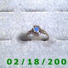 .925 Silver Ring size 6 w/blue stone