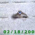.925 Silver Ring size 6 w/blue stone