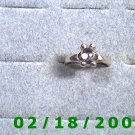 .925 Silver Ring size 7 w/light purple stone