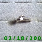.925 Silver Ring size 8 w/clear stone (engagement)